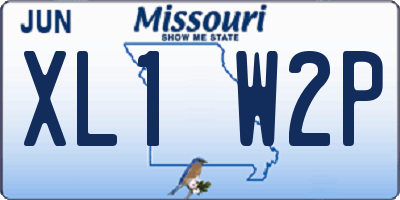 MO license plate XL1W2P