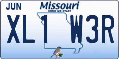 MO license plate XL1W3R