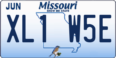 MO license plate XL1W5E
