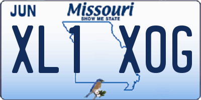 MO license plate XL1X0G