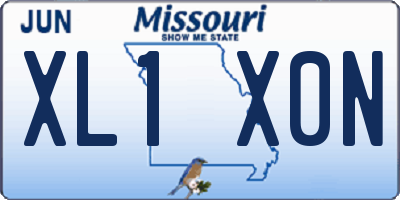 MO license plate XL1X0N