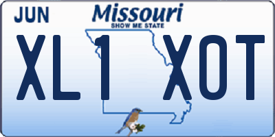 MO license plate XL1X0T