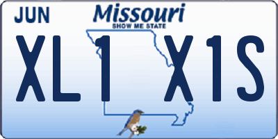 MO license plate XL1X1S