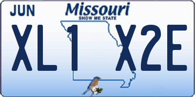 MO license plate XL1X2E