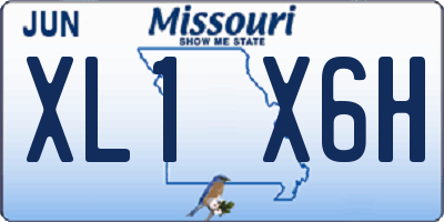 MO license plate XL1X6H