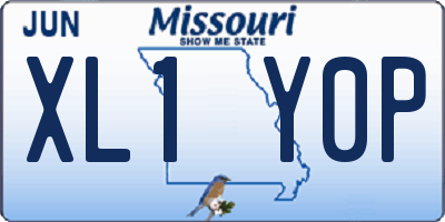 MO license plate XL1Y0P