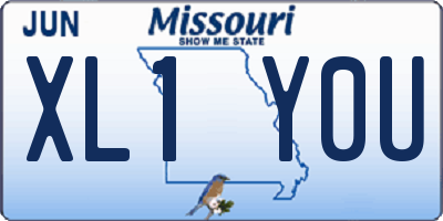 MO license plate XL1Y0U