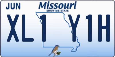MO license plate XL1Y1H