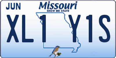 MO license plate XL1Y1S