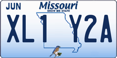 MO license plate XL1Y2A