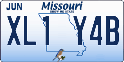 MO license plate XL1Y4B