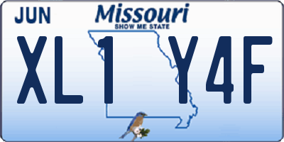 MO license plate XL1Y4F