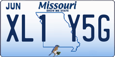 MO license plate XL1Y5G