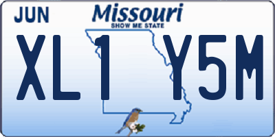 MO license plate XL1Y5M