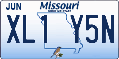 MO license plate XL1Y5N