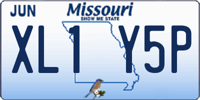 MO license plate XL1Y5P