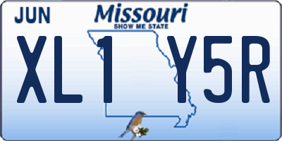 MO license plate XL1Y5R