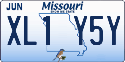 MO license plate XL1Y5Y