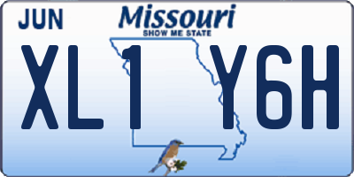 MO license plate XL1Y6H