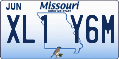 MO license plate XL1Y6M