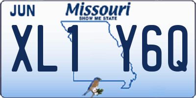 MO license plate XL1Y6Q