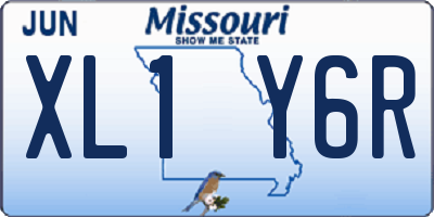 MO license plate XL1Y6R