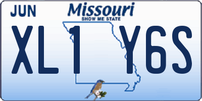MO license plate XL1Y6S