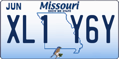 MO license plate XL1Y6Y