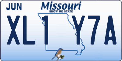 MO license plate XL1Y7A