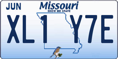 MO license plate XL1Y7E