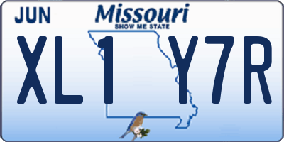 MO license plate XL1Y7R