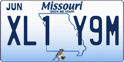 MO license plate XL1Y9M