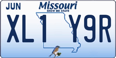 MO license plate XL1Y9R