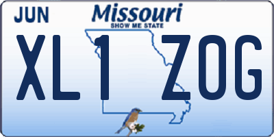 MO license plate XL1Z0G