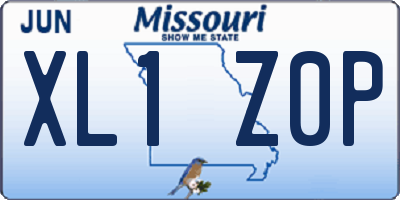 MO license plate XL1Z0P