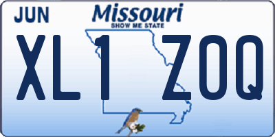 MO license plate XL1Z0Q