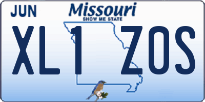 MO license plate XL1Z0S