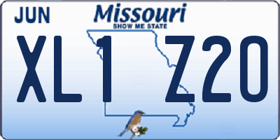 MO license plate XL1Z2O