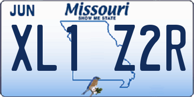 MO license plate XL1Z2R