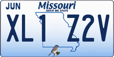 MO license plate XL1Z2V