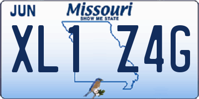 MO license plate XL1Z4G