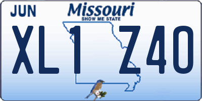 MO license plate XL1Z4O