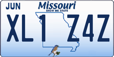 MO license plate XL1Z4Z