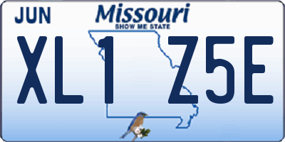 MO license plate XL1Z5E