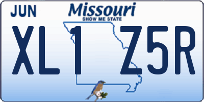 MO license plate XL1Z5R