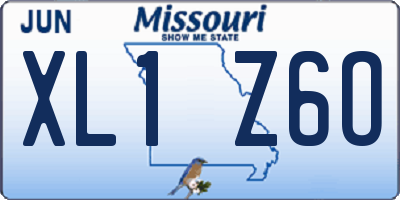 MO license plate XL1Z6O