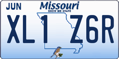 MO license plate XL1Z6R