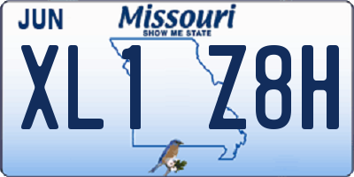 MO license plate XL1Z8H