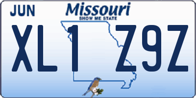 MO license plate XL1Z9Z