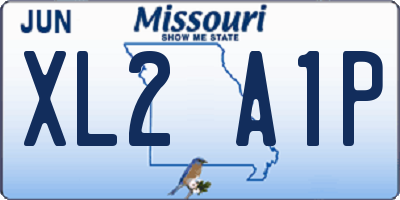 MO license plate XL2A1P